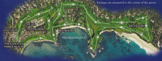 Course map for Pebble Beach Golf Links