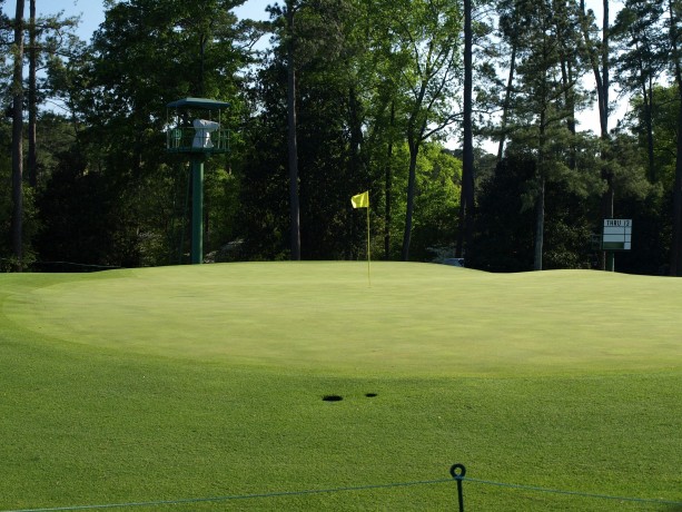 The 14th green at Augusta National Golf Club