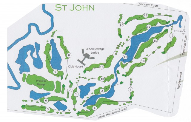 Map of Heritage Golf & Country Club St John Course