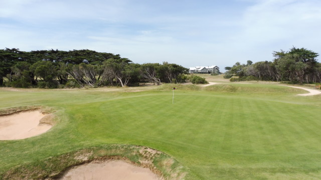 The 17th green at Barwon Heads Golf Club