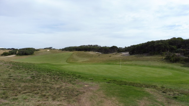 The 2nd green at Barwon Heads Golf Club