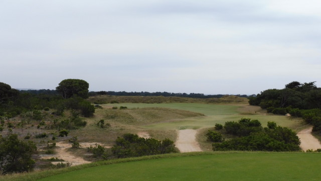 The 9th tee at Barwon Heads Golf Club